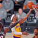 Kentavious Caldwell-Pope goes up for two of his 15 points last night, as Lakers taking commanding 3-1 lead in NBA Finals.